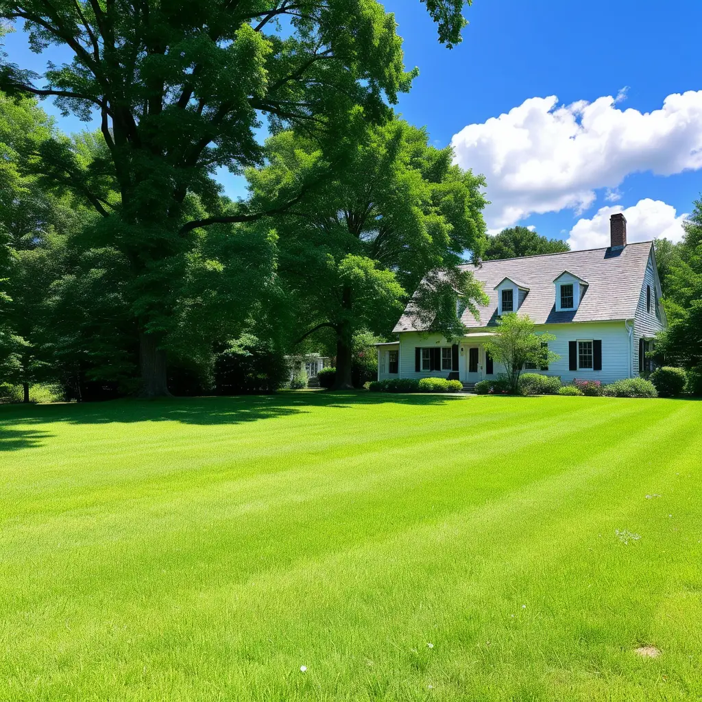 A beautiful green lawn in Amherst Massachusetts.